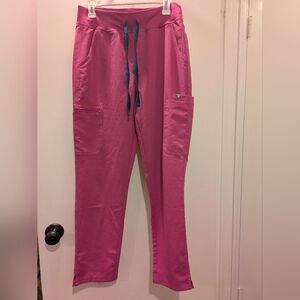 Figs Bright Fuschia Medium Scrub Pants